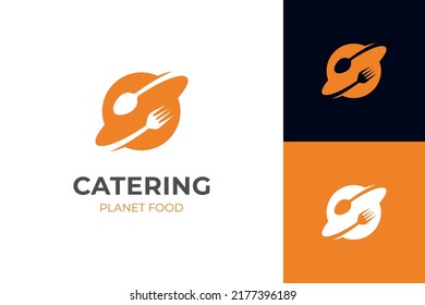 restaurant Planet Food Logo for business catering icon symbol vector element