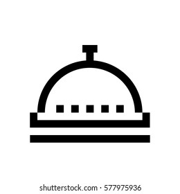Restaurant, plate mini line, icon, background and graphic. The icon is black and white, linear  flat, vector, pixel perfect, minimal, suitable for web and print. 