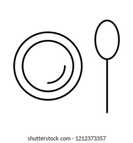 restaurant   plate  spoon  
