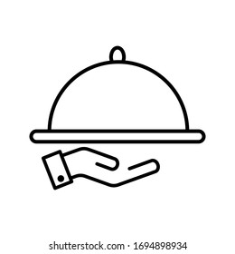 Restaurant Platter icon on a white background. eps 10