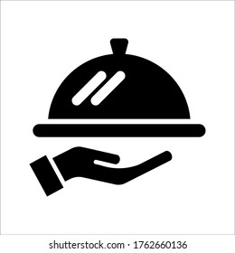 Restaurant Platter icon on a white background. eps 10