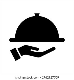 Restaurant Platter icon on a white background. eps 10