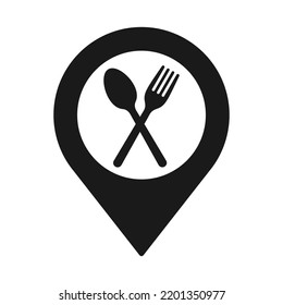 Restaurant point location icon. Restaurant map Vector illustration. 