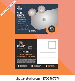 Restaurant Postcard Graphics, Designs & Templates