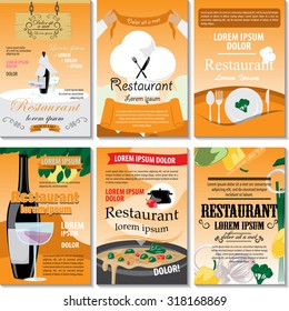 Restaurant Poster Design Set - Vector Illustration, Graphic Design, Editable For Your Design