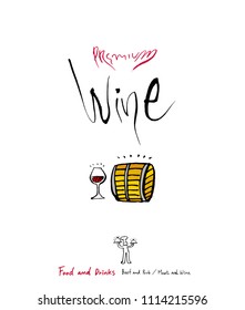Restaurant poster / Sketchy food menu illustrations - vector