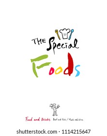 Restaurant poster / Sketchy food menu illustrations - vector