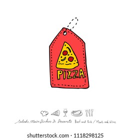 Restaurant poster / Sketchy food menu illustrations - vector