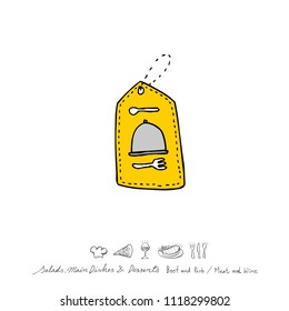 Restaurant poster / Sketchy food menu illustrations - vector