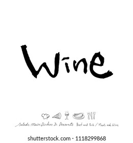 Restaurant poster / Sketchy food menu illustrations - vector