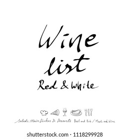 Restaurant poster / Sketchy food menu illustrations - vector