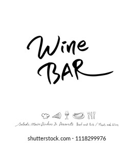 Restaurant poster / Sketchy food menu illustrations - vector