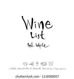 Restaurant poster / Sketchy food menu illustrations - vector