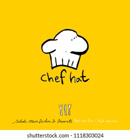 Restaurant poster / Sketchy food menu illustrations - vector