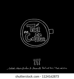 Restaurant poster / Sketchy food menu illustrations - vector