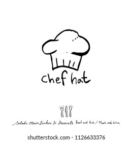 Restaurant poster / Sketchy food menu illustrations - vector