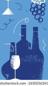 Cartaz de restaurante, design de lista de vinhos, degustação de vinhos. Banner bar, design sommelier, decoração de loja de álcool, design de cozinha, vinho tinto, chardonnay, cabernet