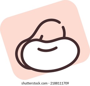 Restaurant potatos, illustration, vector on a white background.