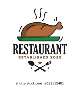 Restaurant premium logo emblem vector design