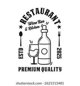 Restaurant premium logo emblem vector design black and white