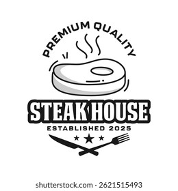 Restaurant premium logo emblem vector design black and white
