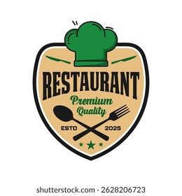 Restaurant premium logo emblem vector design