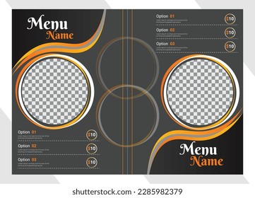 Restaurant professional corporate food menu card design .social media post creative restaurant menu food