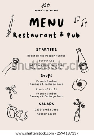 Restaurant and Pub Menu Design Template