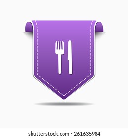 Restaurant Purple Vector Icon Design