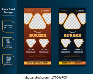 Restaurant Rack Card Dl Flyer Template 