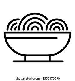 Restaurant ramen icon. Outline restaurant ramen vector icon for web design isolated on white background