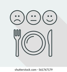 Restaurant rating icon - Thin series