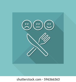 Restaurant rating icon - Thin series
