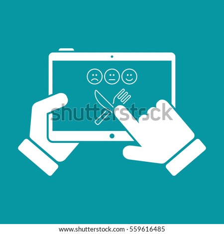 Restaurant rating icon - Thin series