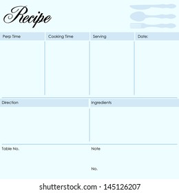 Restaurant recipe / Kitchen note template / Menu Memo / Recipe card 