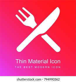 Restaurant red and pink gradient material white icon minimal design