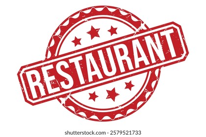 RESTAURANT Red rubber stamp on white background. RESTAURANT stamp sign. RESTAURANT stamp.