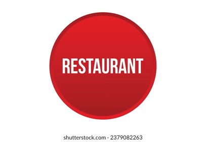 restaurant red vector banner illustration isolated on white background