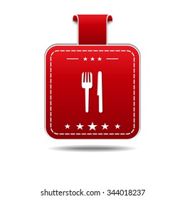 Restaurant Red Vector Icon Design