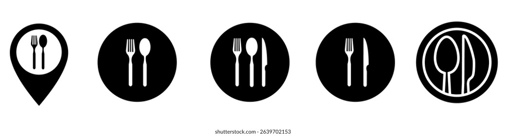 Restaurant related vector icon set. cafe illustration symbol collection. chef sign, cook logo.