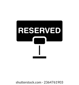 Restaurant Reserved Filled Icon Vector Illustration