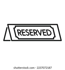 Restaurant reserved icon outline vector. Dinner dish. Eat menu