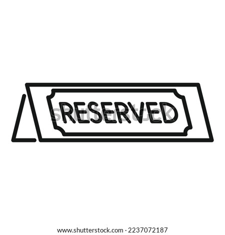 Restaurant reserved icon outline vector. Dinner dish. Eat menu