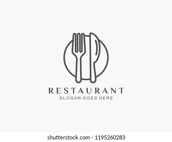Restaurant, resto, food court, cafe logo template