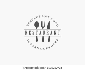 Restaurant, resto, food court, cafe logo template