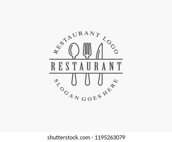 Restaurant, resto, food court, cafe logo template