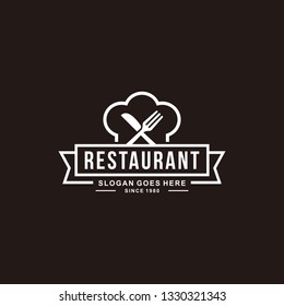 Restaurant, resto, food court, cafe logo template