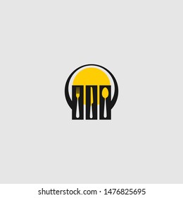 Restaurant, resto, food court, cafe logo template