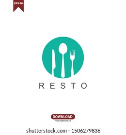 Restaurant, resto, food court, cafe logo template