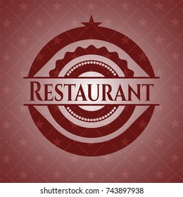 Restaurant retro red emblem